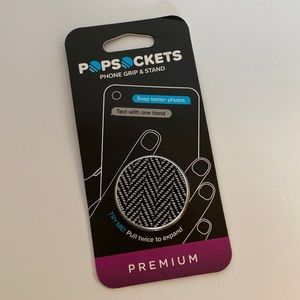 Black & White Herringbone PopSocket